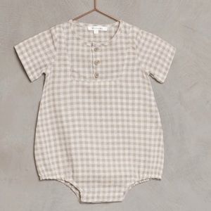 Noralee boy bubble romper, size 2, worn once. Plaid.
